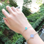 Aura BUTTERFLY TURQUOISE BUTTERFLY BRACELET SILVER
