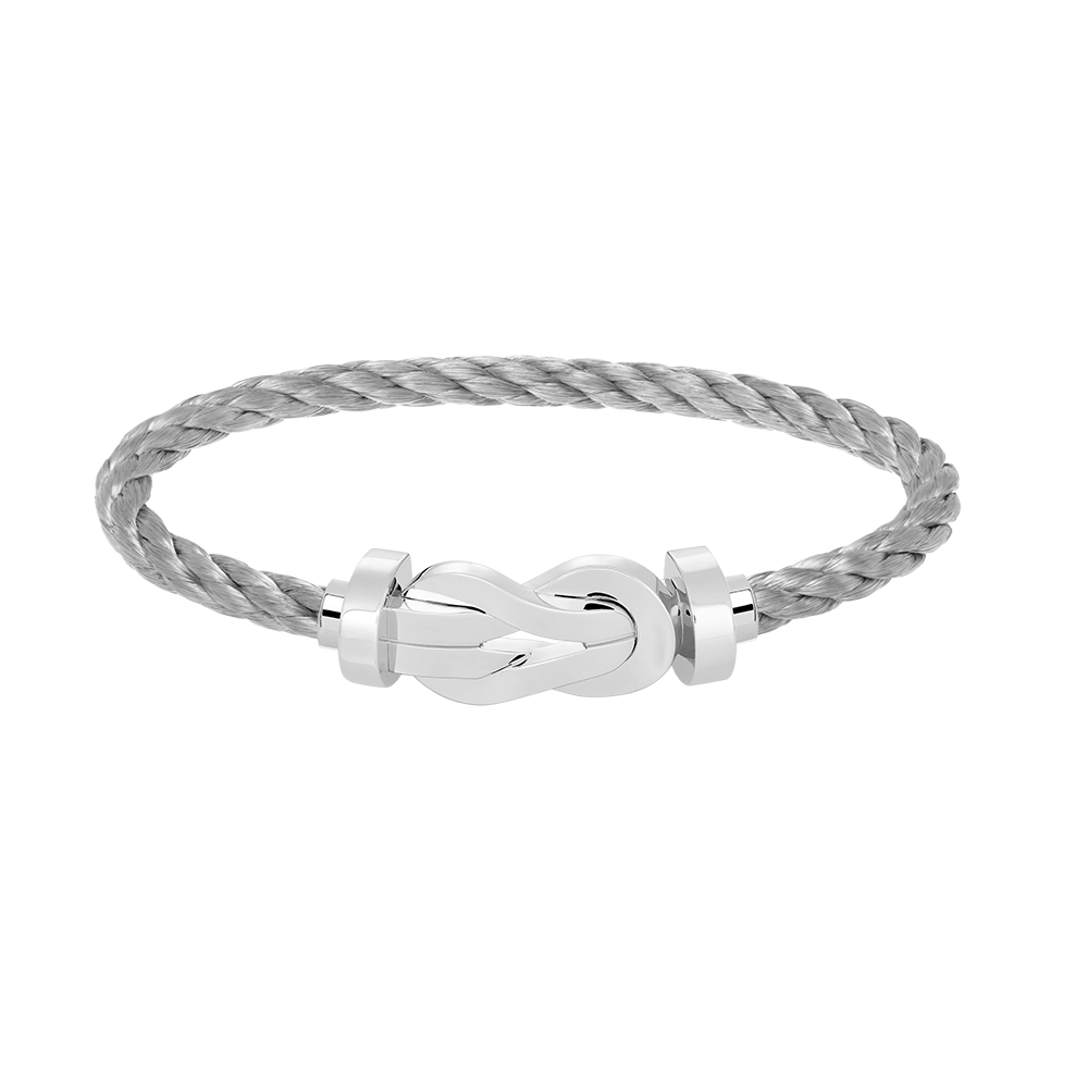 Aura CHANCE LARGE 8 FIGURE BUCKLE NO DIAMOND BRACELET SILVER