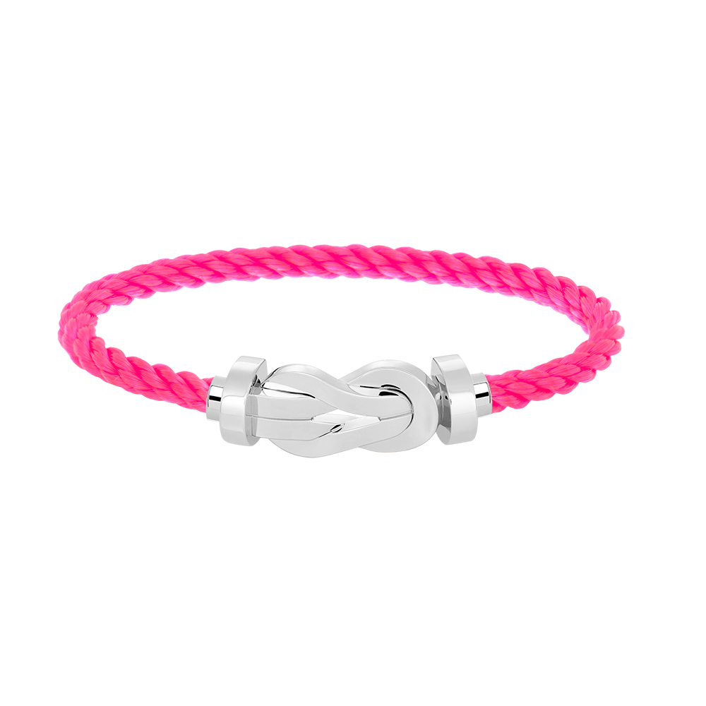 Aura CHANCE LARGE 8 FIGURE BUCKLE NO DIAMOND BRACELET SILVER