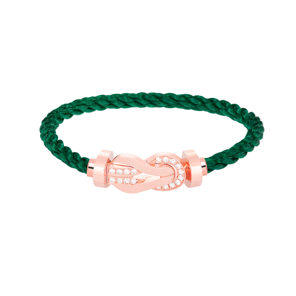 Aura CHANCE LARGE 8 FIGURE BUCKLE HALF DIAMOND BRACELET ROSE GOLD