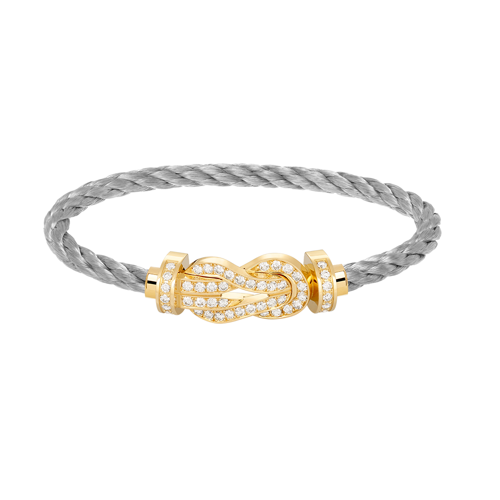 Aura CHANCE LARGE 8 FIGURE BUCKLE FULLDIAMOND BRACELET GOLD