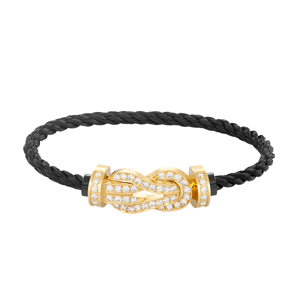 Aura CHANCE LARGE 8 FIGURE BUCKLE FULLDIAMOND BRACELET GOLD