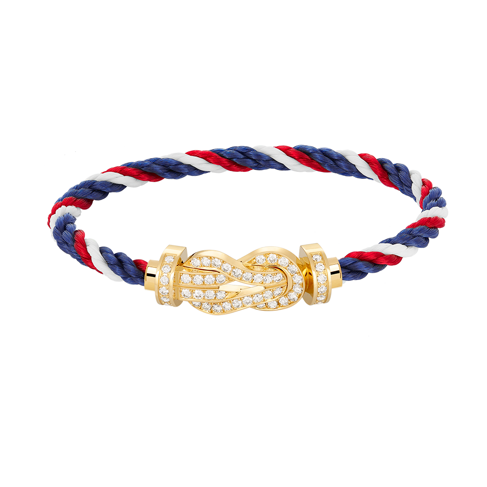 Aura CHANCE LARGE 8 FIGURE BUCKLE FULLDIAMOND BRACELET GOLD