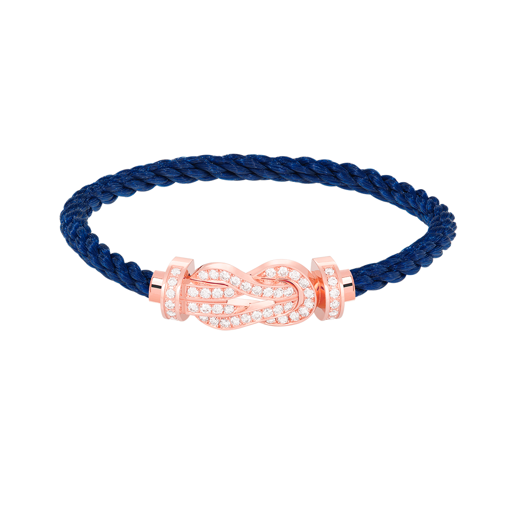 Aura CHANCE LARGE 8 FIGURE BUCKLE FULL DIAMOND BRACELET ROSE GOLD