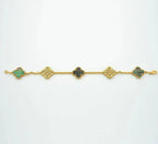 [Aura ]New CLOVER 5 MOTIF GRAY MOP BRACELET COLLECTION