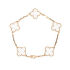 [Aura ]New CLOVER 5 MOTIF ROCK CRYSTAL BRACELET