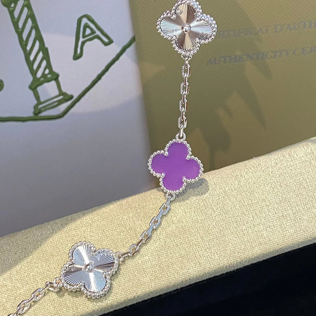 [Aura ]Neue CLOVER 5 MOTIV VIOLETT ARMBAND KOLLEKTION