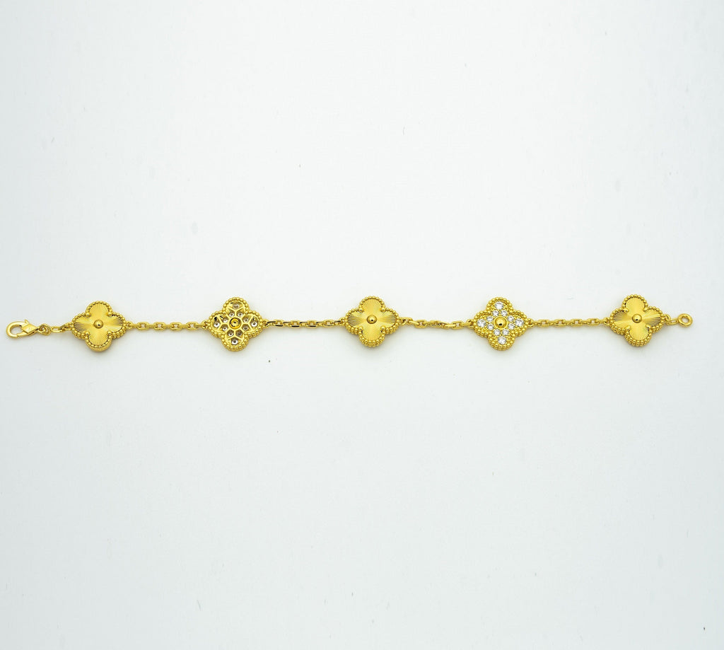 [Aura ]New  CLOVER 5 MOTIF LASER BRACELET COLLECTION