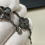 [Aura ]Neues CLOVER 5 MOTIV SCHWARZES ARMBAND