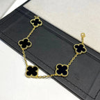 [Aura ]New CLOVER 5 MOTIF ONYXS BRACELET COLLECTION
