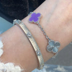 [Aura ]Neue CLOVER 5 MOTIV VIOLETT ARMBAND KOLLEKTION
