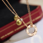 Aura LOVE NECKLACE ADJUSTABLE ROSE GOLD 2 DIAMOND