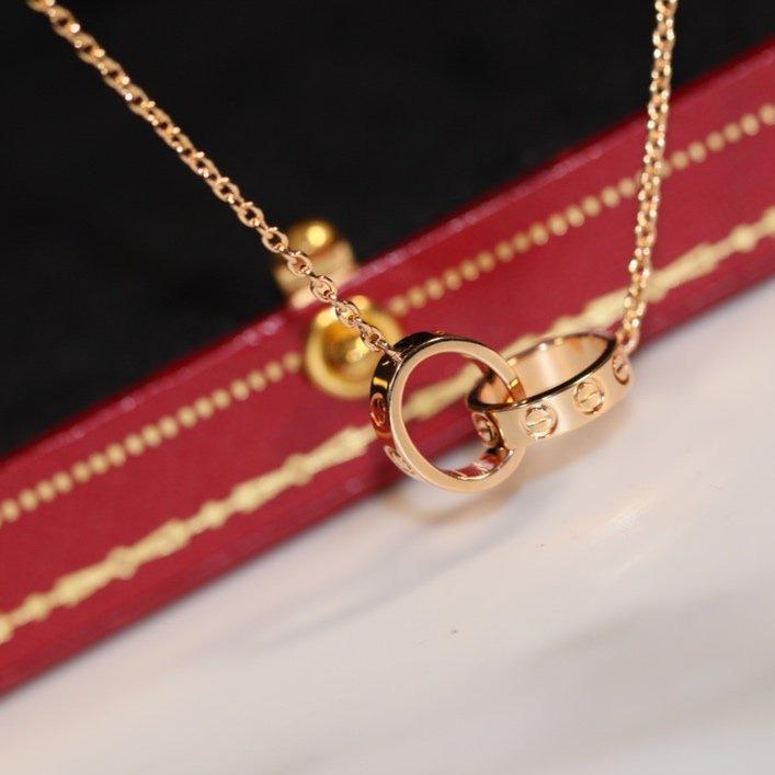 Aura LOVE NECKLACE PINK GOLD AND SILVER