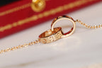 Aura LOVE HALSKEKTE ROSÉGOLD UND SILBER