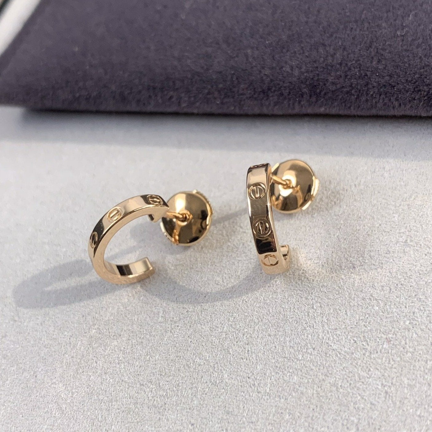 Aura LOVE EARRINGS 2.65MM PINK GOLD