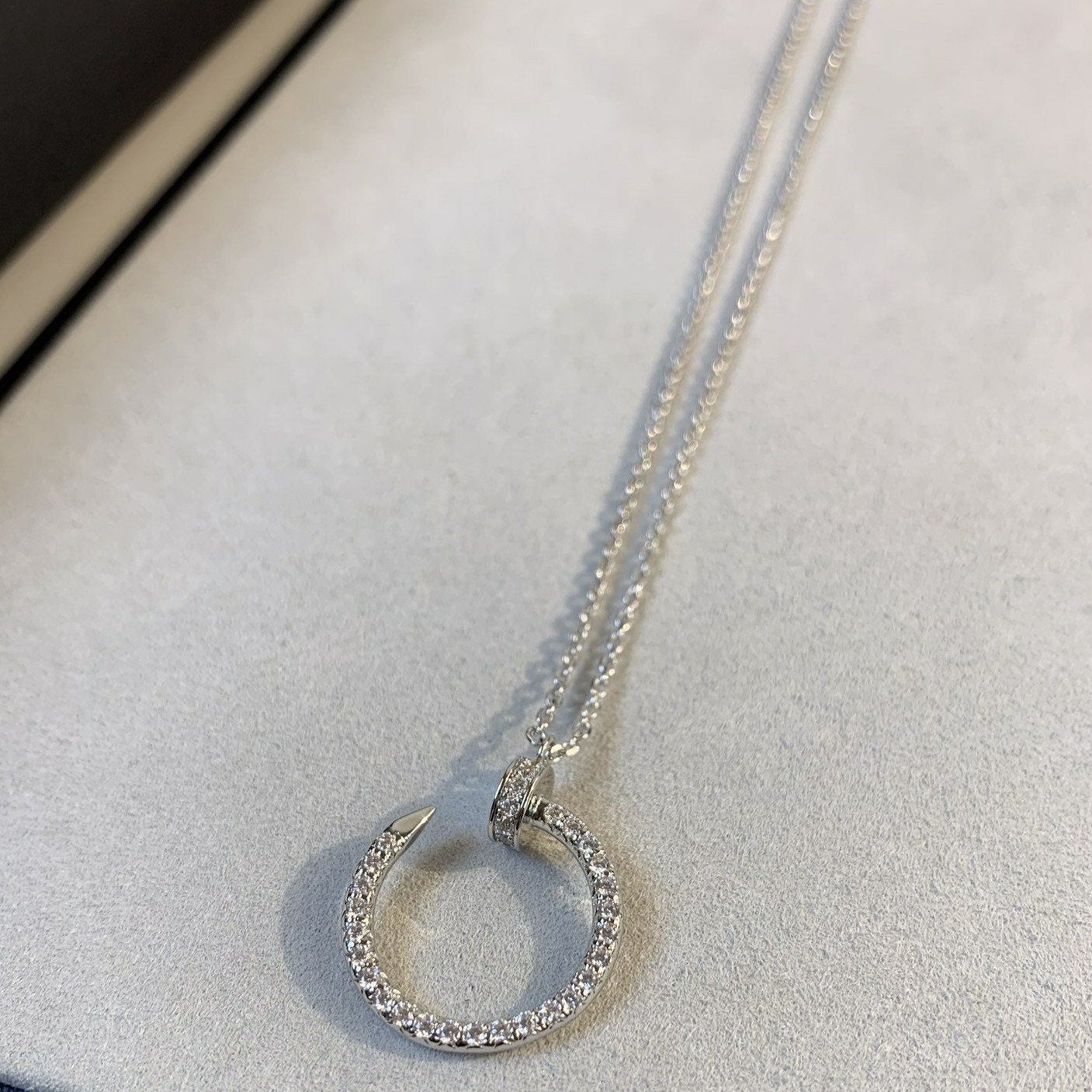 Aura JUSTE NECKLACE SILVER DIAMONDS