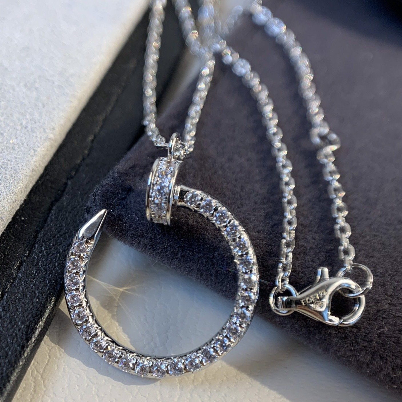 Aura JUSTE NECKLACE SILVER DIAMONDS