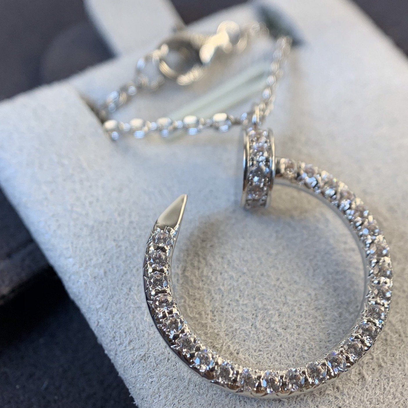 Aura JUSTE NECKLACE SILVER DIAMONDS