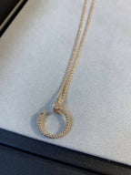 Aura JUSTE NECKLACE PINK GOLD DIAMONDS