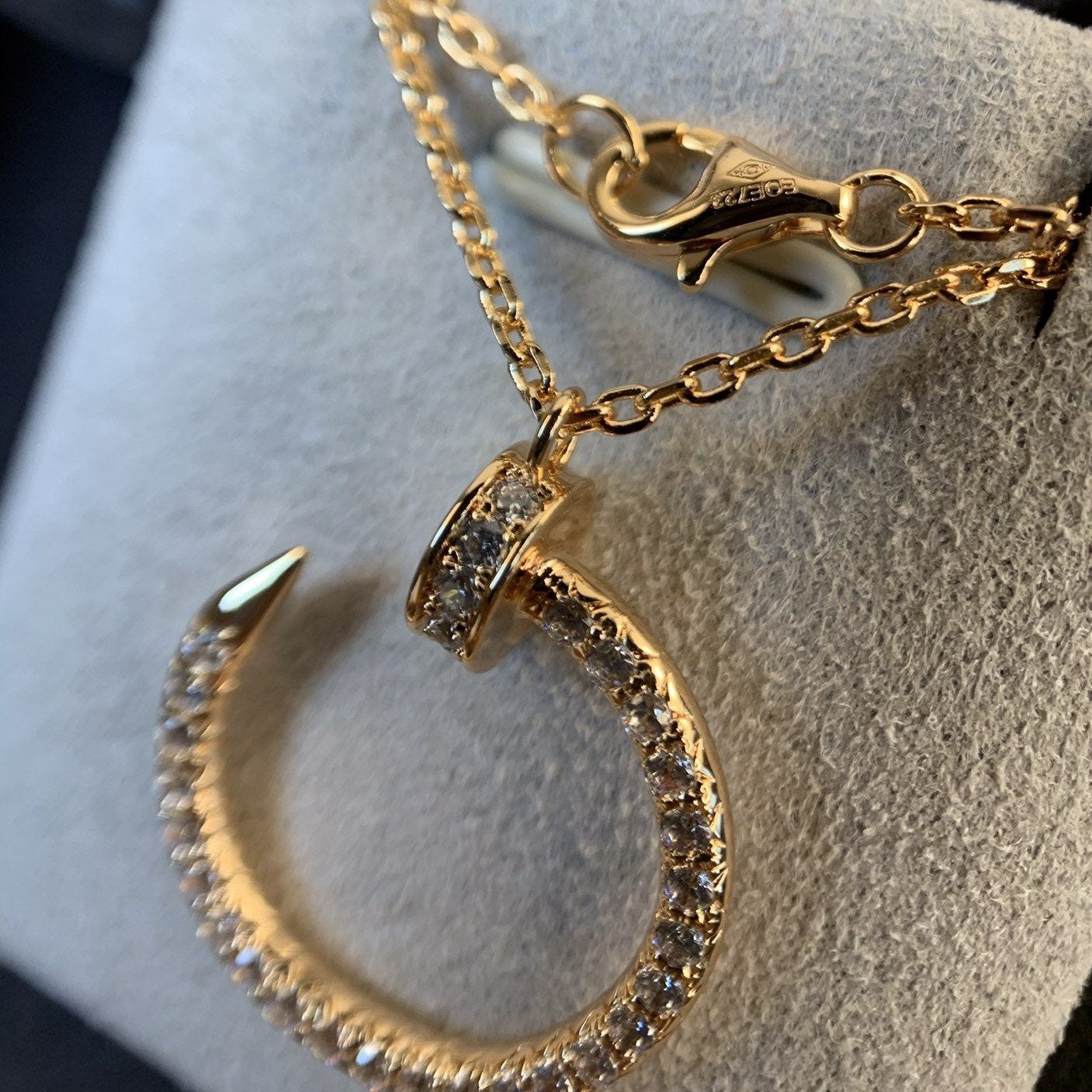 Aura JUSTE NECKLACE PINK GOLD DIAMONDS