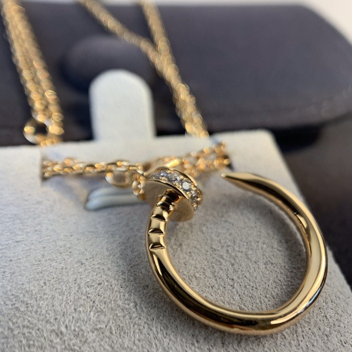 Aura JUSTE NECKLACE PINK GOLD DIAMONDS