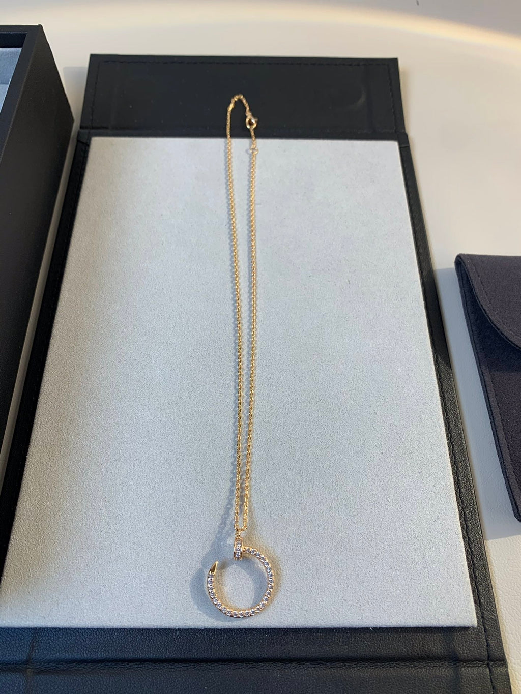 Aura JUSTE NECKLACE PINK GOLD DIAMONDS