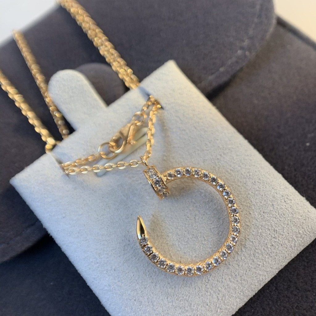 Aura JUSTE NECKLACE PINK GOLD DIAMONDS