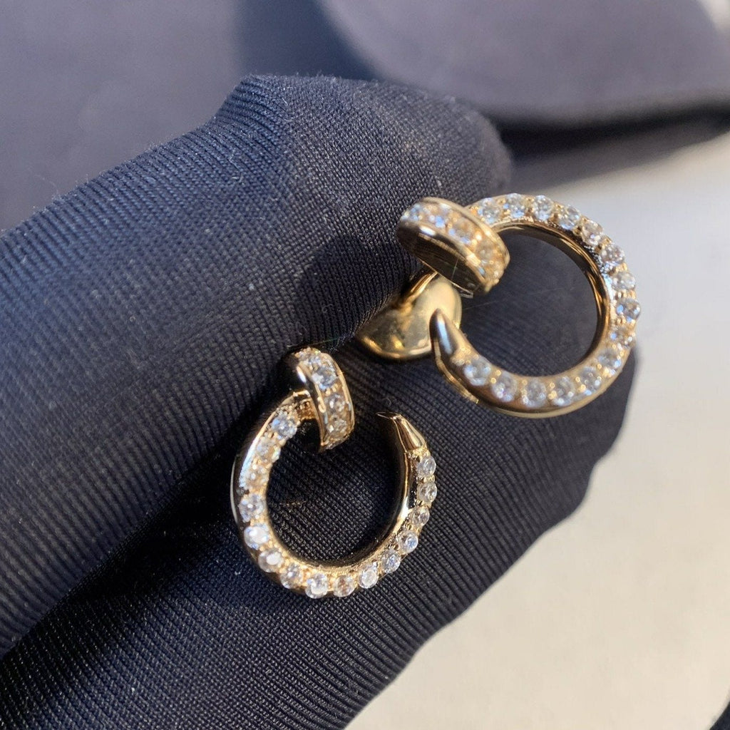 Aura JUSTE OHRRINGE GOLD DIAMANTEN