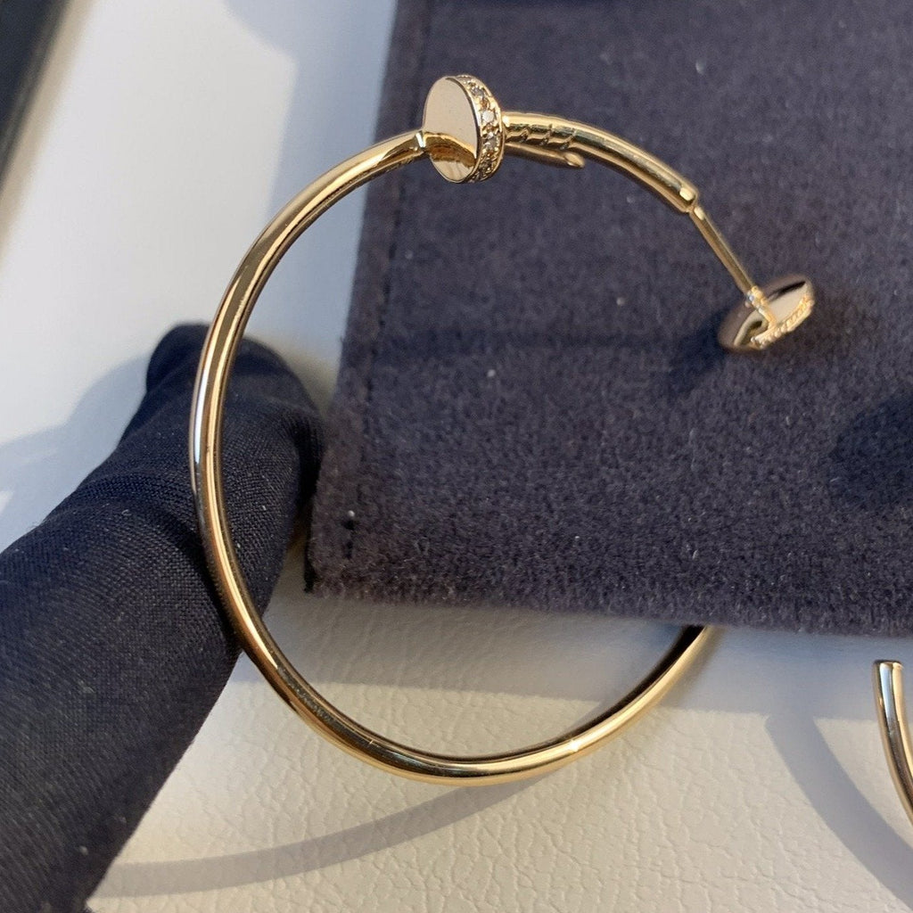 Aura JUSTE EARRINGS GOLD DIAMONDS 1.8MM