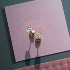 Aura LOVE EARRINGS PINK GOLD 10MM