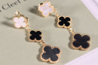 Aura CLOVER OHRRINGE GOLD ONYX PERLMUTT 3 MOTIVE