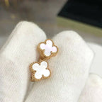 Aura CLOVER MINI 9.5MM WHITE MOP EARRINGS
