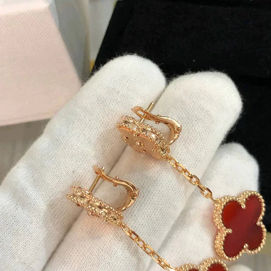 Aura CLOVER 2 MOTIV LASER CARNELIAN OHRRINGE