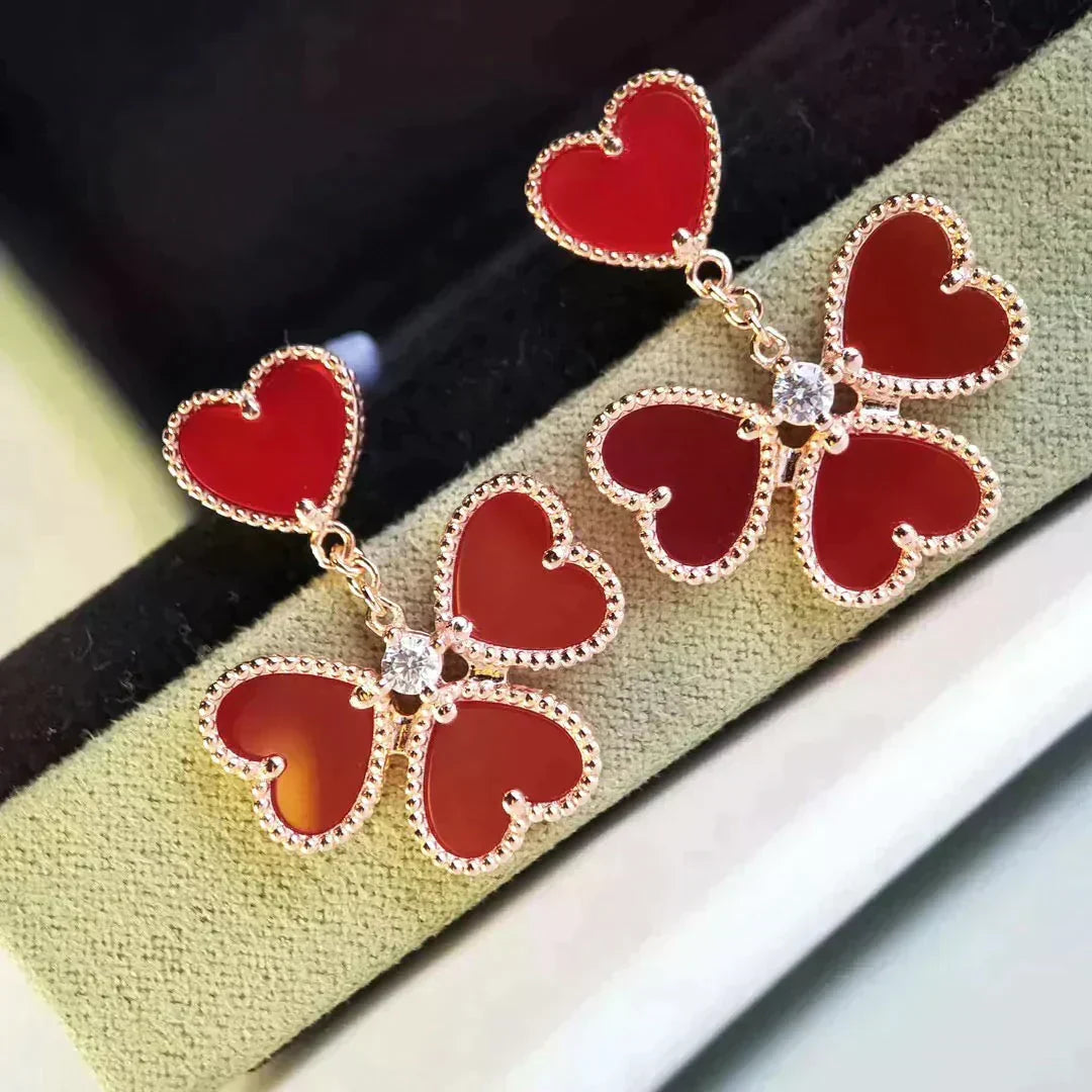 Aura SWEET CLOVER CARNELIAN EARRINGS