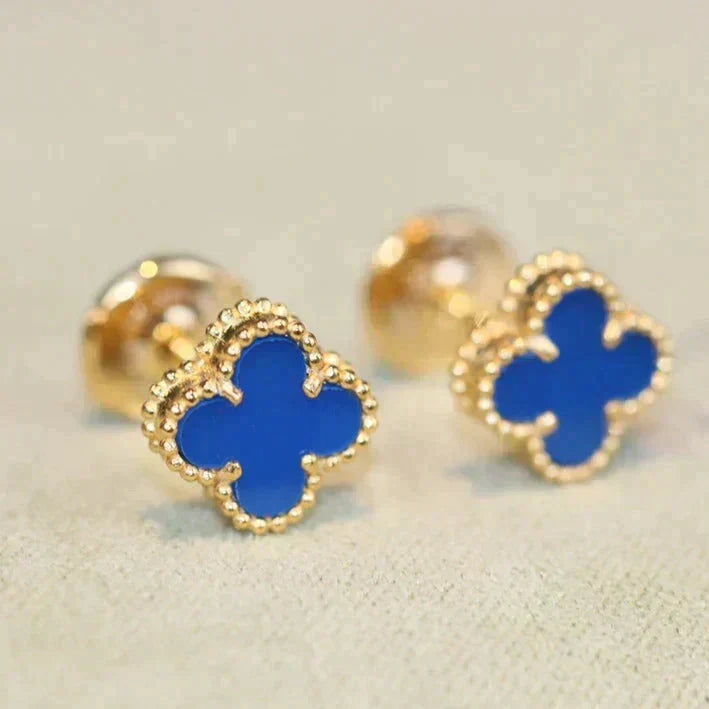Aura CLOVER MINI 9.5MM TURQUOISE EARRINGS