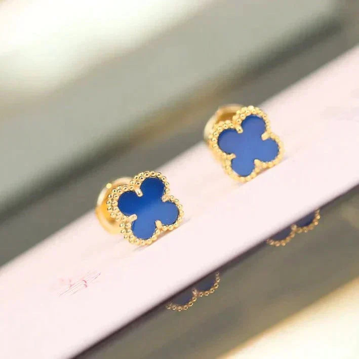 Aura CLOVER MINI 9.5MM TURQUOISE EARRINGS