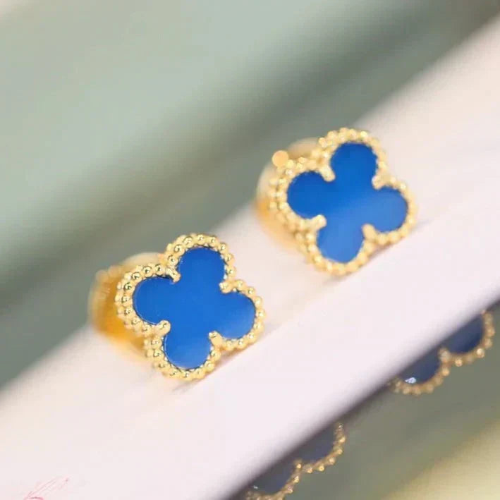Aura CLOVER MINI 9.5MM TURQUOISE EARRINGS