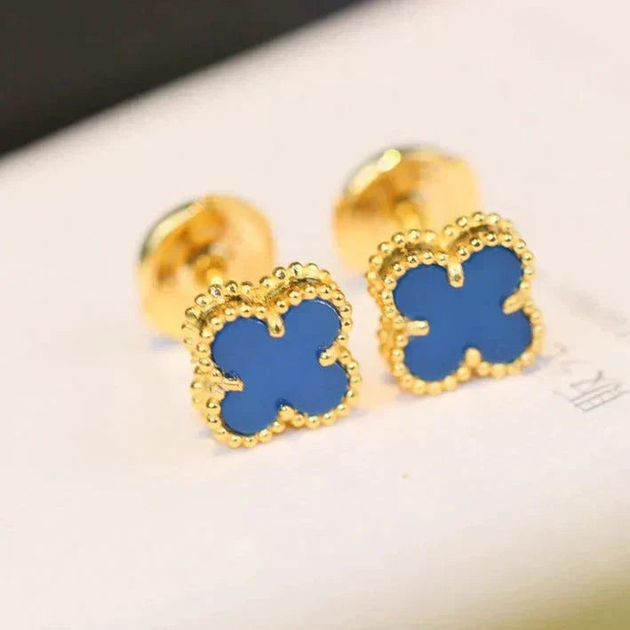 Aura CLOVER MINI 9.5MM TURQUOISE EARRINGS