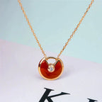 Aura AMULETTE GOLD CARNELIAN ONYX NECKLACE