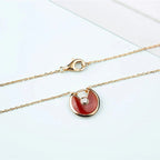 Aura AMULETTE GOLD CARNELIAN ONYX NECKLACE