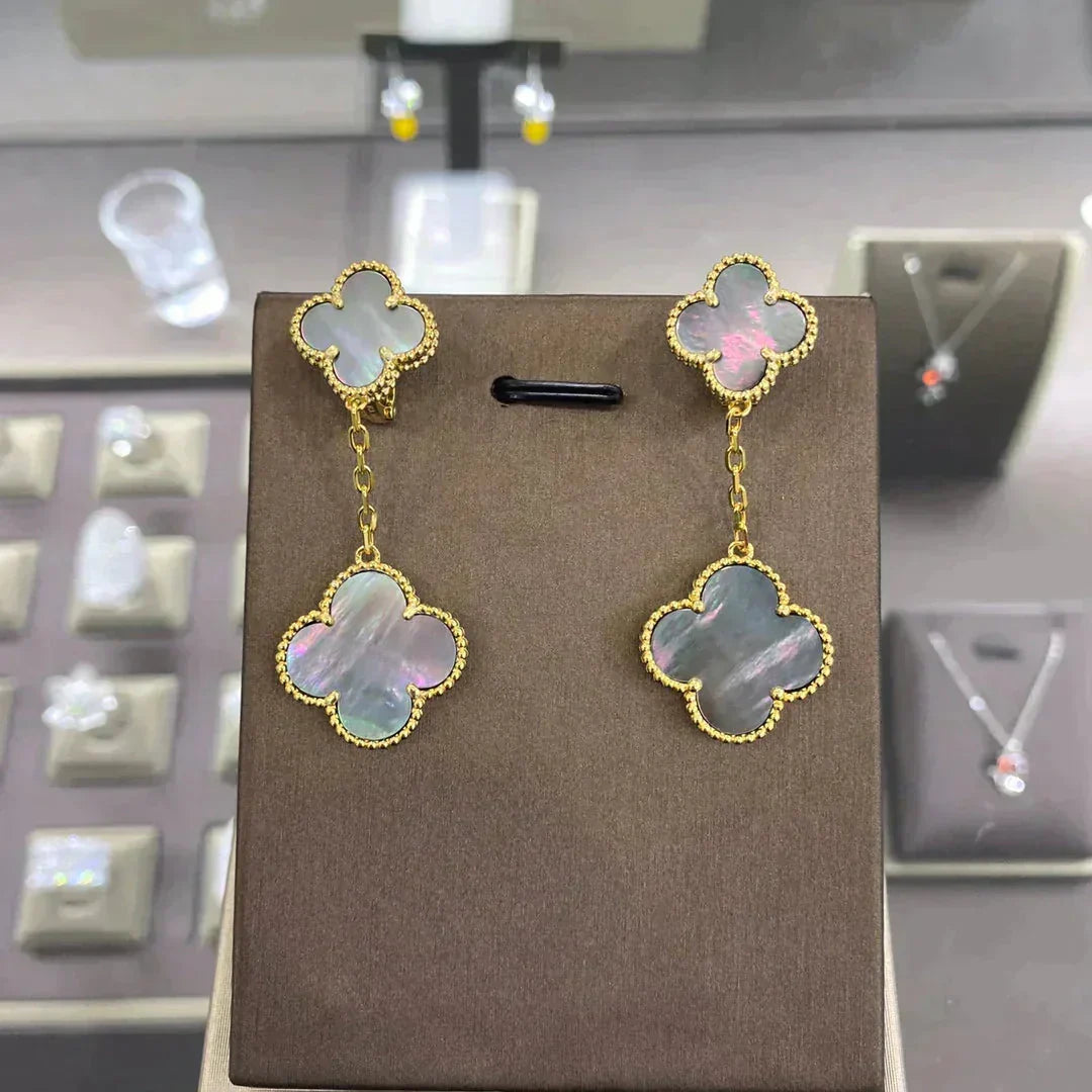 Aura CLOVER 2 MOTIFS  EARRINGS (MULTIPLE CHOICESC