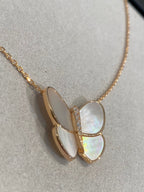 Aura BUTTERFLY GOLD MOP DIAMANT HALSKETTE