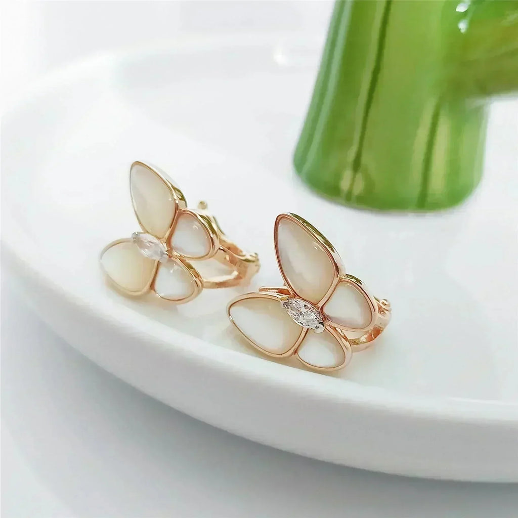 Aura BUTTERFLY MOP DIAMOND EARRINGS