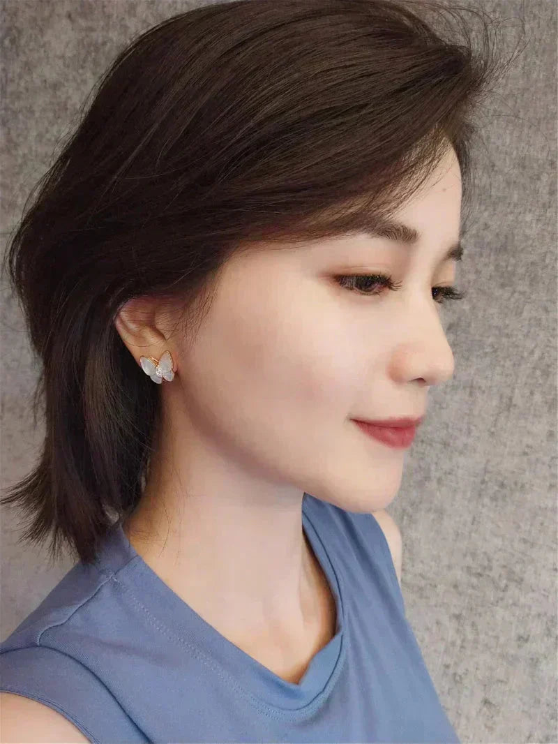 Aura BUTTERFLY MOP DIAMOND EARRINGS