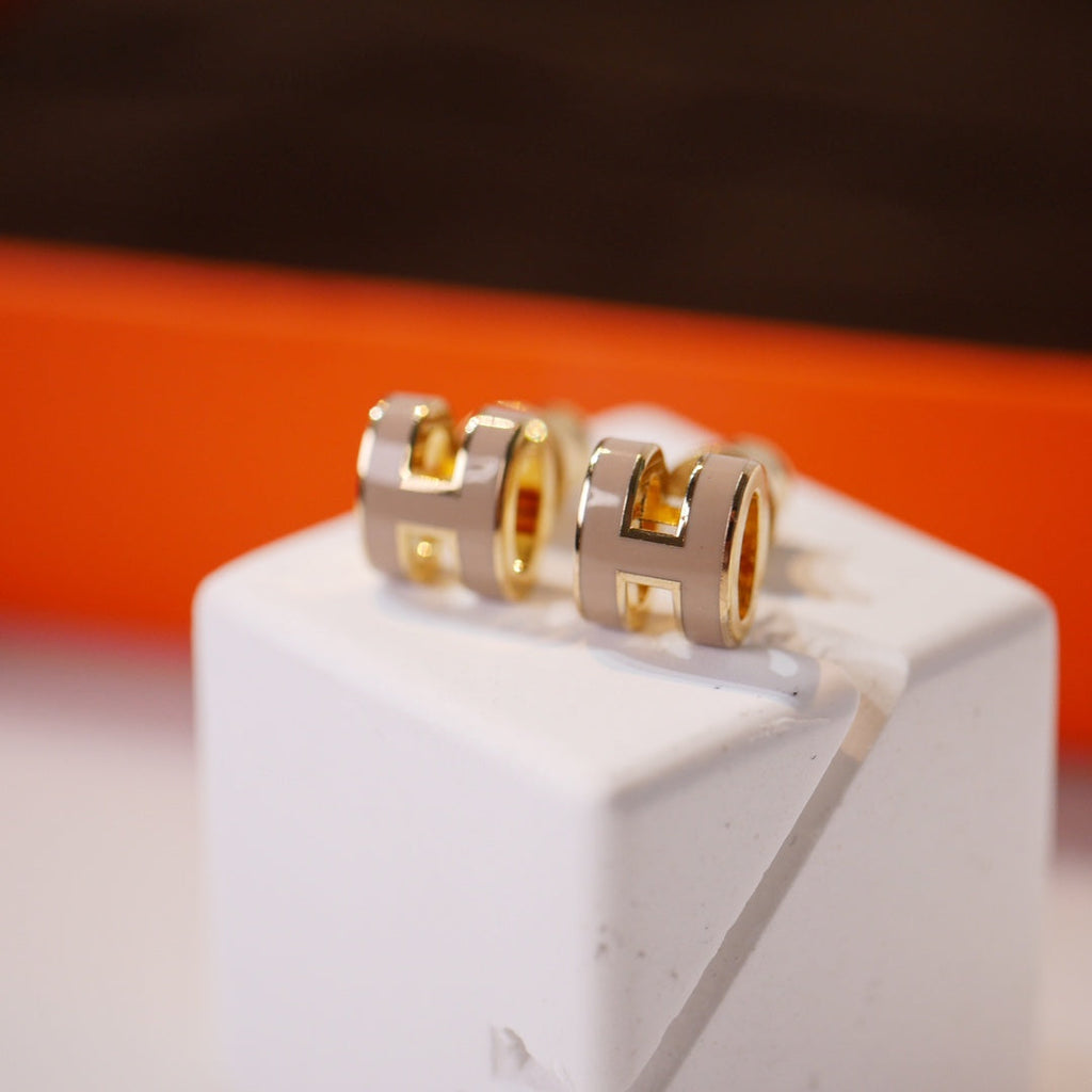 Aura MINI POP H GOLD OHRRINGE GRAU