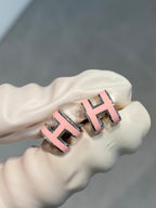 Aura MINI POP H SILVER EARRINGS PINK