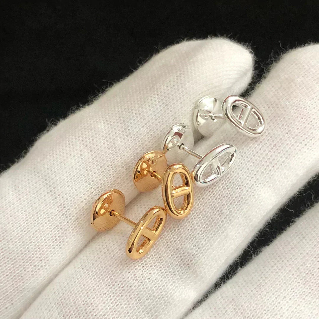 Aura CHAINE KLEINE OHRRINGE GOLD UND SILBER
