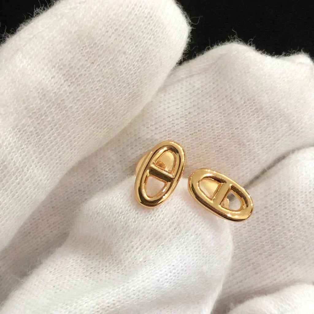 Aura CHAINE KLEINE OHRRINGE GOLD UND SILBER