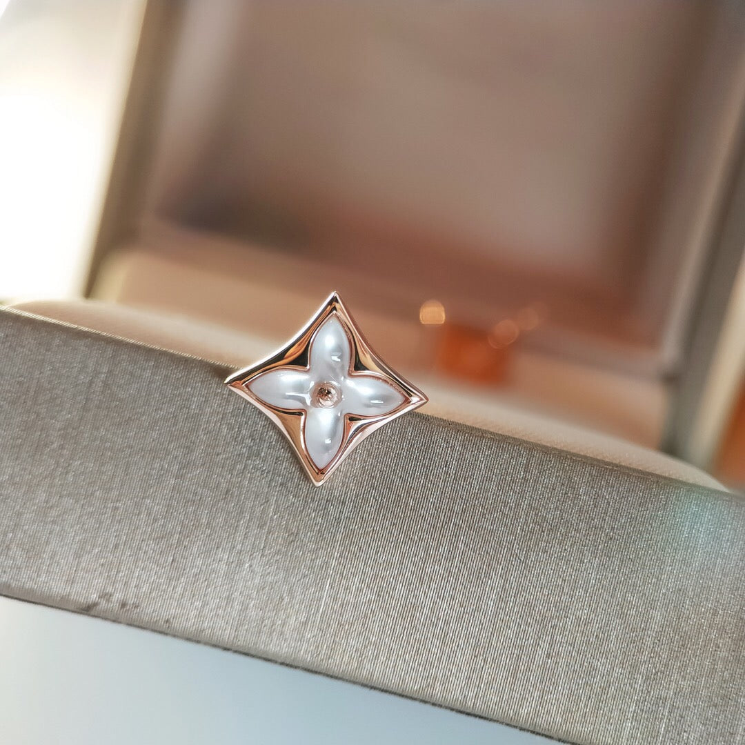 Aura STAR MOP PINK GOLD OHRRINGE