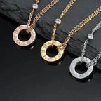 Aura LOVE-HALSKETTE 16MM 2 DIAMANTEN